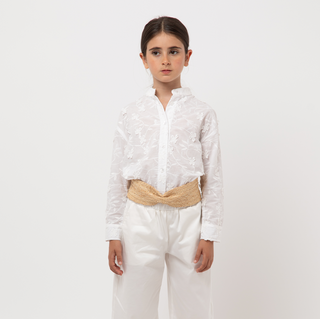 White Nana Eyelet Blouse