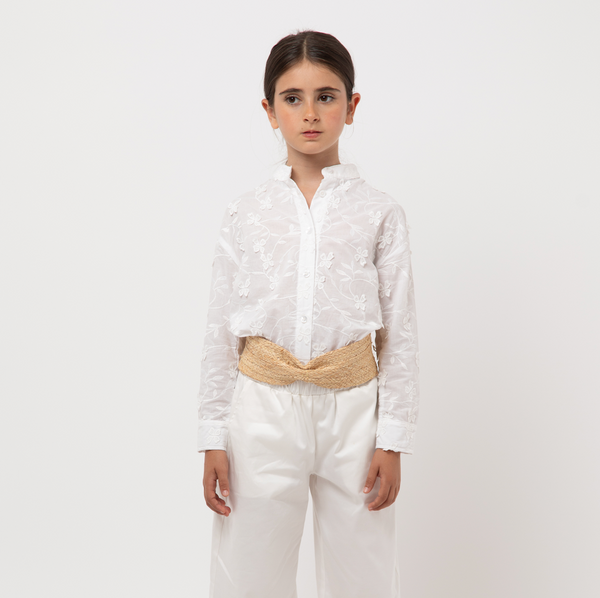 White Nana Eyelet Blouse