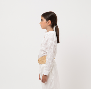 White Nana Eyelet Blouse