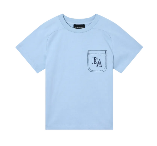 Blue Armani Logo Tee