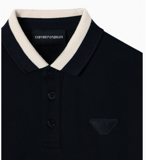 Navy Classic Eagle Patch Polo