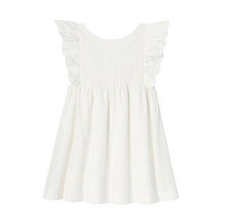 Ivory Petronille Ruffle Sleeve Dress