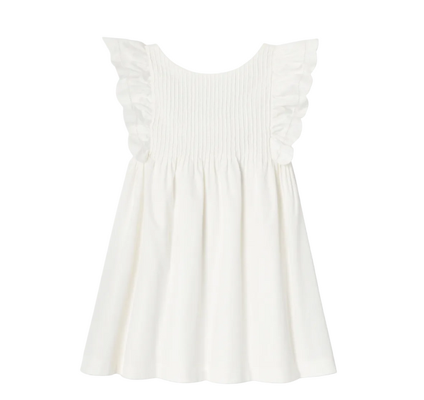 Ivory Petronille Ruffle Sleeve Dress