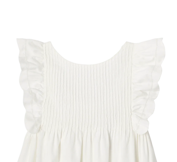Ivory Petronille Ruffle Sleeve Dress