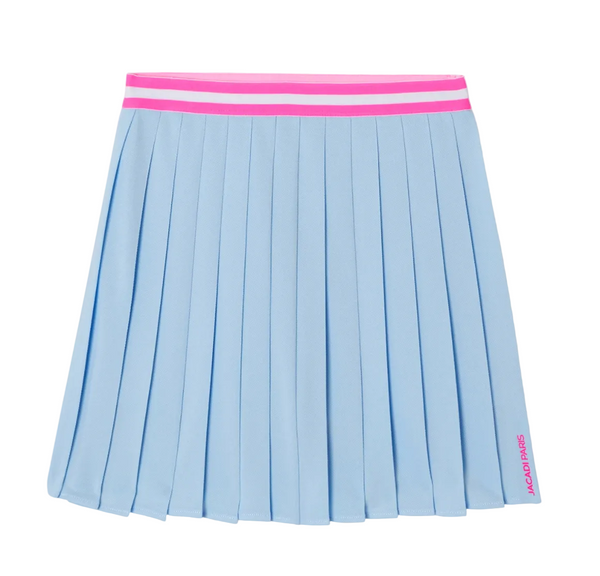 Blue with Pink Trim Nuage Pleated Skirt