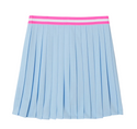 Blue with Pink Trim Nuage Pleated Skirt