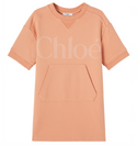Apricot Logo Short Sleeve Sweatshirt Dress
