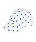 White and Blue Hearts Cap
