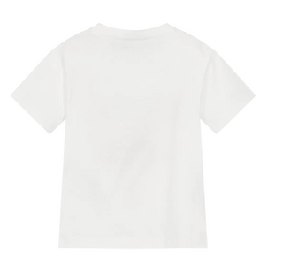 White with Pink Logo Tee