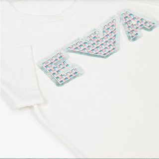 White with Pink Logo Tee