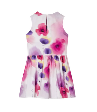 Pink Floral Sleeveless Dress