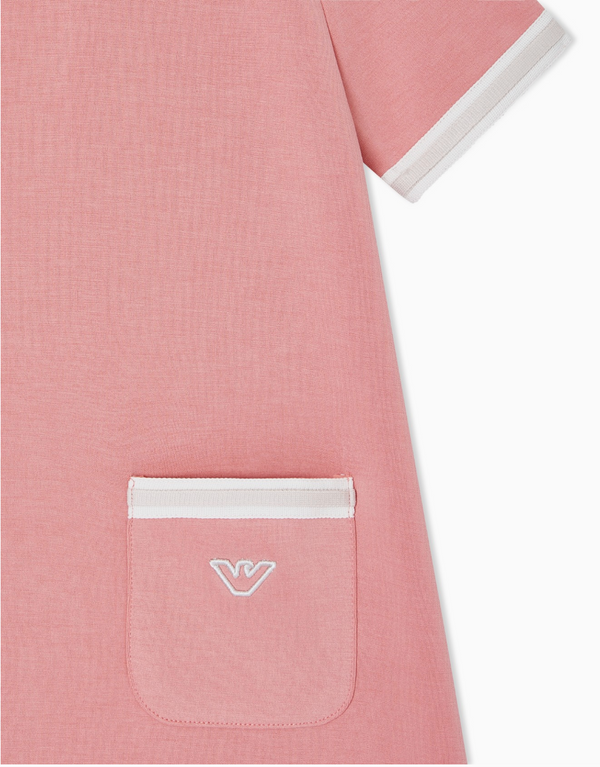 Peach Sporty Trim Dress