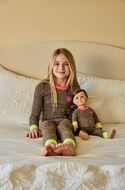 Leopard With Hot Pink Trim Doll Pajamas
