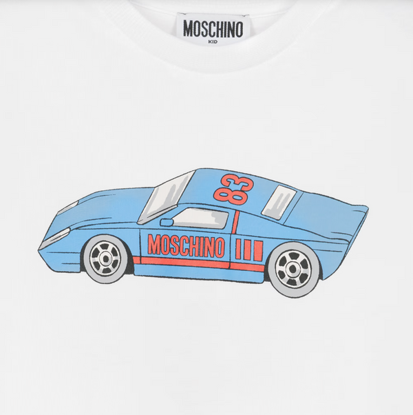 White Race Car Tee