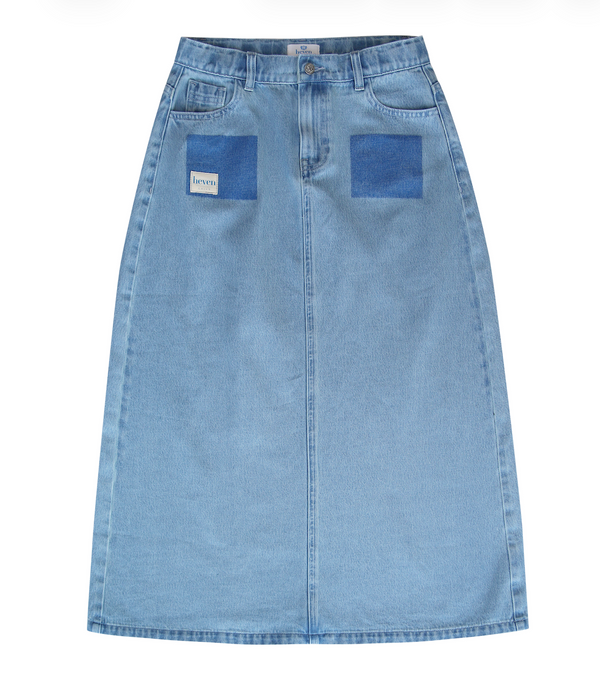Denim Pocket Maxi Skirt