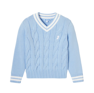 Blue Guenievrebis Cableknit Sweater