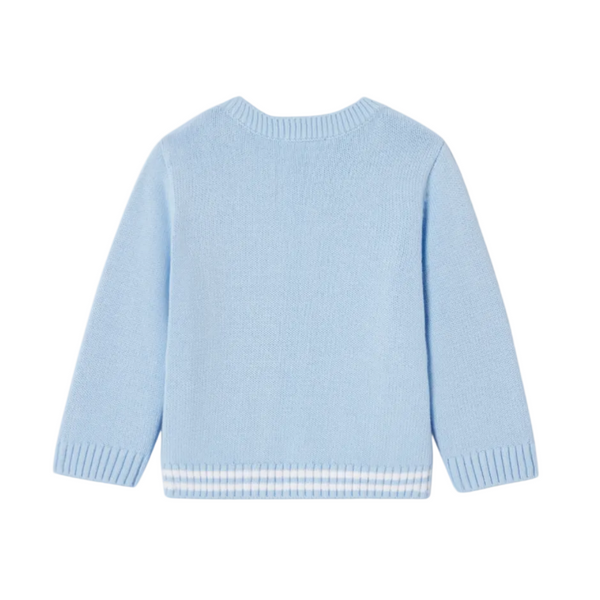 Blue Baby Fibelite Cableknit Sweater