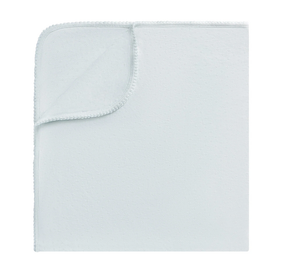 Light Blue Pointelle Blanket