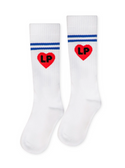 White and Royal Blue LP Knee Socks