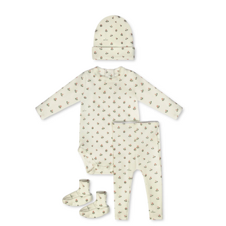 Pink Floral Onesie and Legging Set