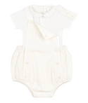 White Baby Overall and Onesie Set