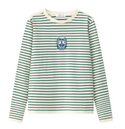 Green Striped Long Sleeve Tee
