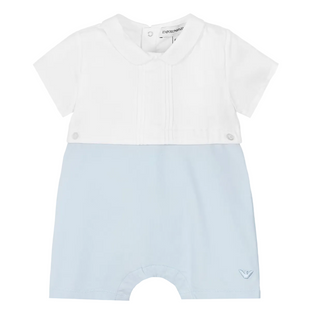 Blue Baby Collar Romper