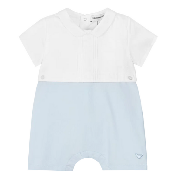 Blue Baby Collar Romper