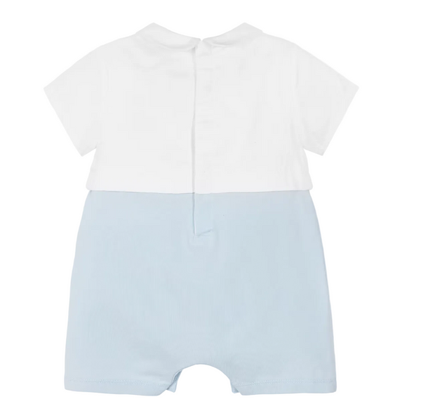 Blue Baby Collar Romper