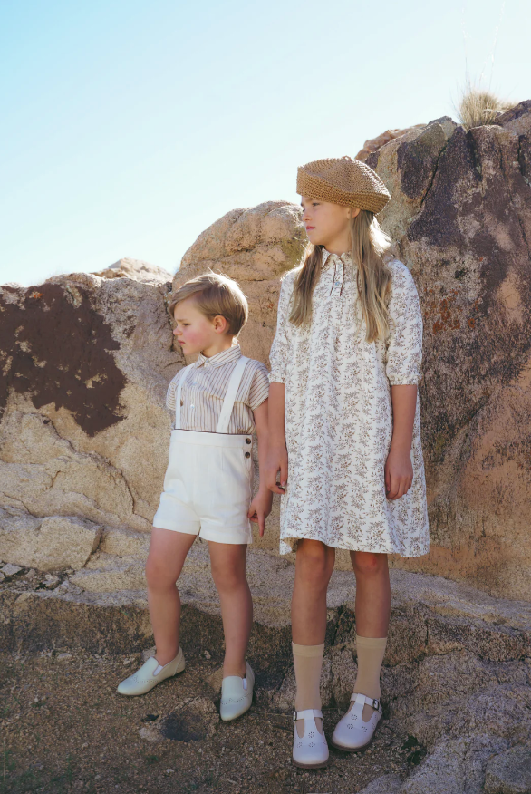 Cream Floral Dress
