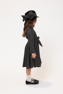 Black and White Polka Dot Bellina Long Length Dress