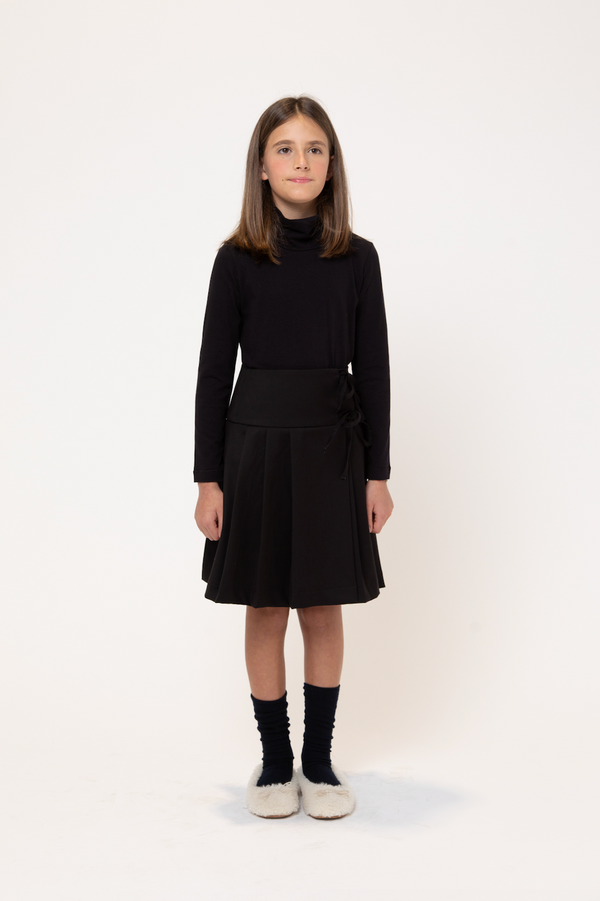 Black Pepita Skirt