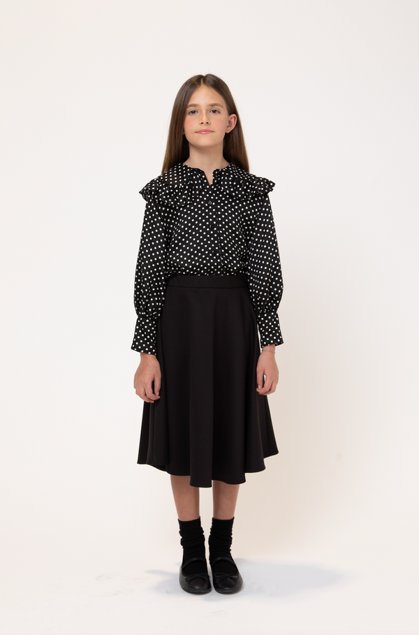Black and White Polka Dot Tania Blouse