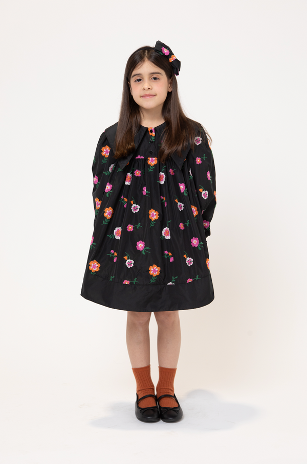 Multicolor Floral Anya Taffeta Dress