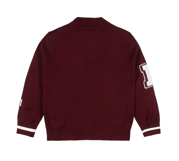 Maroon Varsity Logo Cardigan