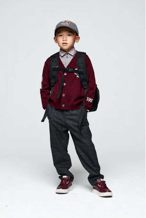 Maroon Varsity Logo Cardigan