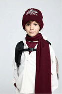Maroon Varsity Logo Hat and Scarf Set