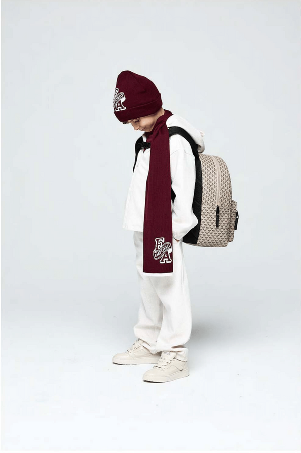 Maroon Varsity Logo Hat and Scarf Set