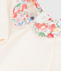 Cream with Floral Collar Sweatshirt