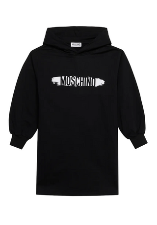 Black Logo Sweatshirt Dress