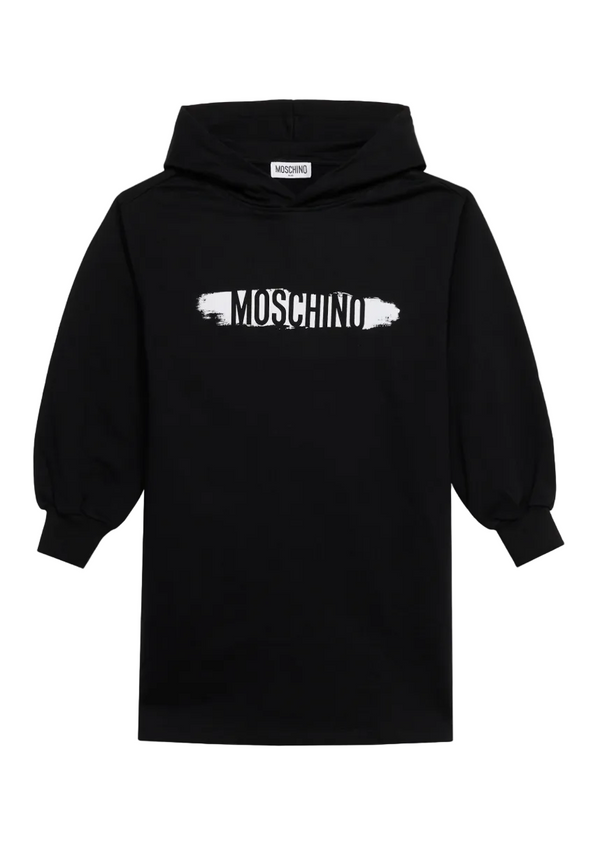 Black Logo Sweatshirt Dress