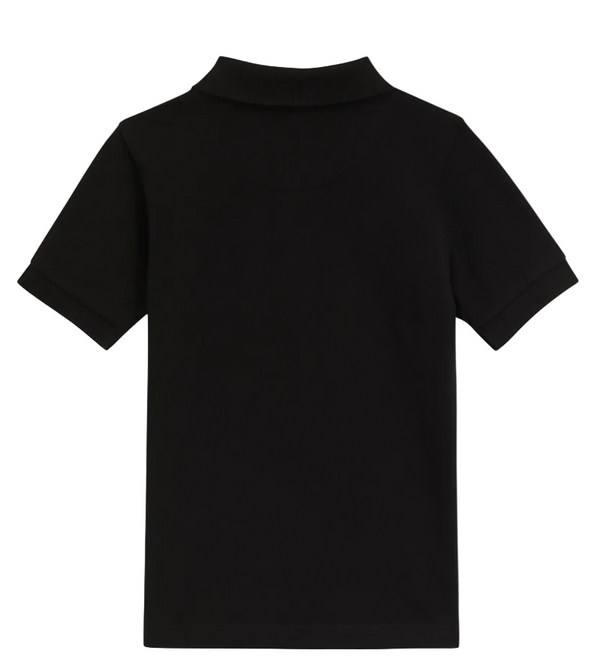 Black Basic Short Sleeve Polo