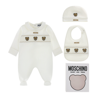 Cream Bear Footie Gift Set