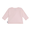 Pink Pointelle Hearts Crossover Cardigan