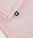 Pink Pointelle Hearts Crossover Cardigan