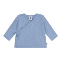 Blue Pointelle Hearts Crossover Cardigan