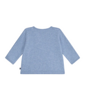Blue Pointelle Hearts Crossover Cardigan