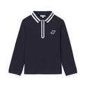 Navy Serein Long Sleeve Polo