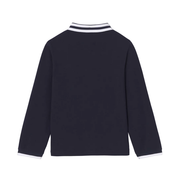 Navy Serein Long Sleeve Polo