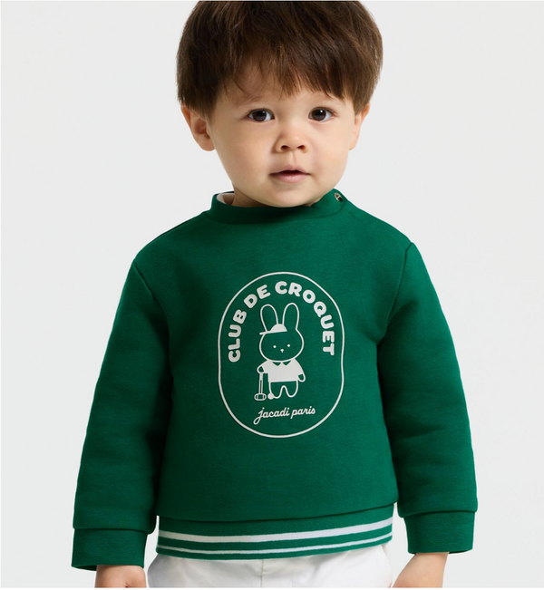 Green Hugo Bunny Crewneck